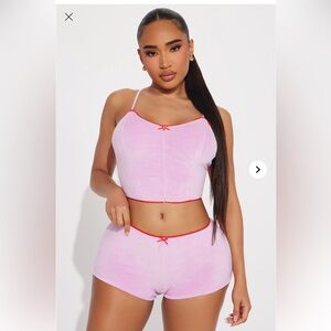 Pink Fashion Nova Pajama Set